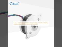 Casun محرك متدرج مسطح 18.6 ملم جسم 100mN.m 0.07Kg محرك متدرج خفيف الوزن للروبوتات