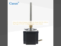 Nema 34 محرك متدرج هجين مع فرامل 24V DC 4.5Nm كبير قوي CE RoHS معتمد من Casun Motor