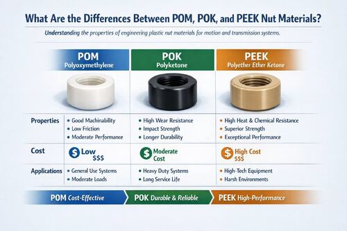 أحدث مدونات الشركة حول ما هي المادة التي يجب أن أختارها: POM، POK، أو PEEK