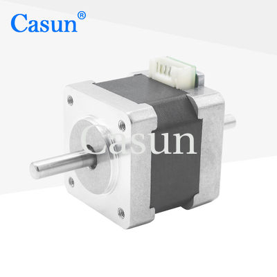 سعر جيد 1.8 Degree NEMA 14 Stepper Motor Dual Shaft 0.15N.m 4 Wires For Surveillance Camera متصل