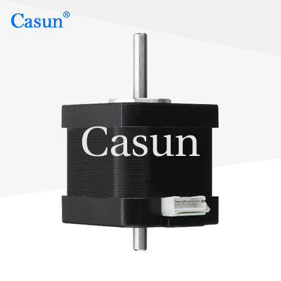 سعر جيد 20mm الطول محرك عمود مزدوج NEMA 17 0.40N.M 0.4A لرأس الطباعة مع CE متصل